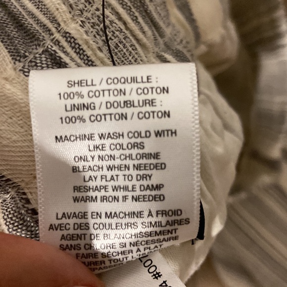 NWT striped neutral wide leg pants, size M - Picture 5 of 5